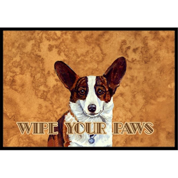 Micasa 24 x 36 In. Cardigan Corgi Wipe Your Paws Indoor Or Outdoor Mat MI54952 - main